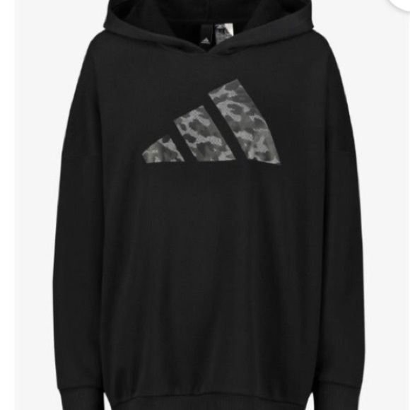 NWT Adidas future icons oversized pullover hoodie black and gray sweatshirt XS​​ - Picture 13 of 13